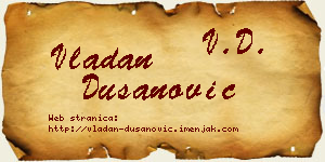Vladan Dušanović vizit kartica